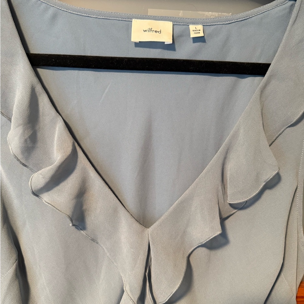 Wilfred Soft Blue Ruffle Dress - Picture 2 of 3